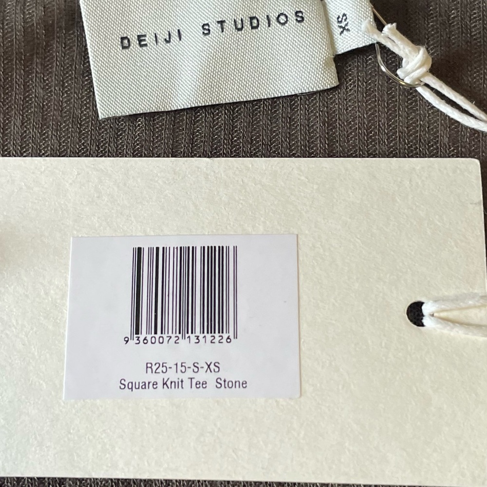 DEIJI STUDIOS The Square Knit Tee In Stone NWT with Flaws XS Read - Picture 16 of 16